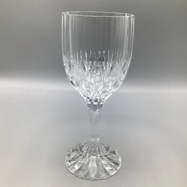 French Fluted Stem Bretagne Water Goblets-Set of 12 For Sale In Sacramento - Image 6 of 12