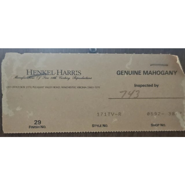 Late 20th Century Henkel Harris Solid Mahogany Chifforobe Armoire Tv High Chest For Sale - Image 11 of 11