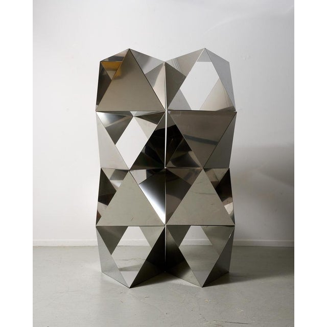 Polygon Stainless Steel Elements, 1970s, Set of 8 For Sale - Image 3 of 17