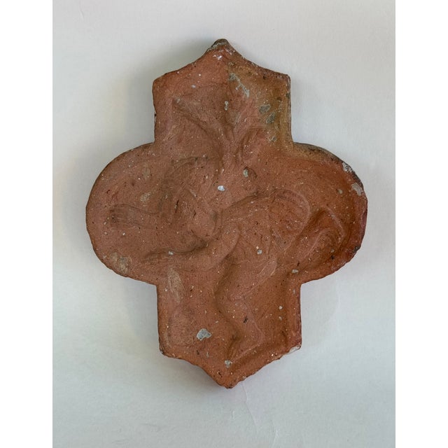 Gothic French Medieval Terracotta Ceiling Tile For Sale - Image 3 of 3