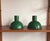 1970s Mid-Century Modern Danish Green Metal Pendant Lamps by Johannes Hammerborg for Fog & Mørup, 1970s, Set of 2 For Sale - Image 5 of 5