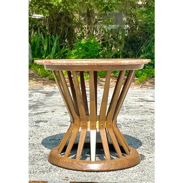 Vintage MCM Edward Wormley for Dunbar Terrazzo Top Side Table For Sale - Image 12 of 12