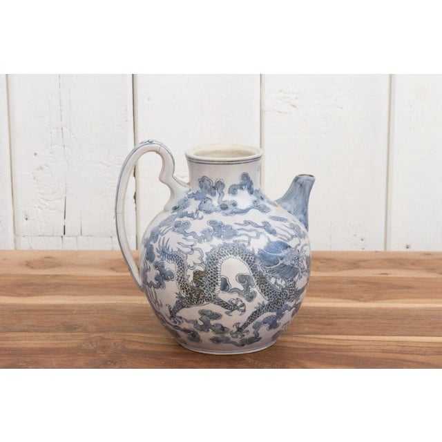 1960s Antique Chinese Dragon Wine Jug For Sale - Image 5 of 11