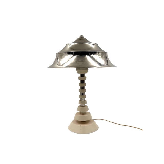 Vintage Space Age Pagoda Table Lamp, France, 1970s For Sale - Image 3 of 10