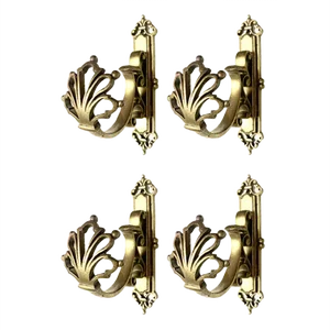Antique French Bronze Coat Hooks, 1900s, Set of 4