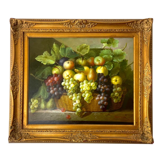 Alfred Jackson Still Life Oil Painting on Canvas, Framed For Sale