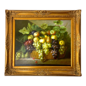 Alfred Jackson Still Life Oil Painting on Canvas, Framed