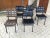 Black Skai Chairs, 1950s, Set of 5 For Sale - Image 8 of 8