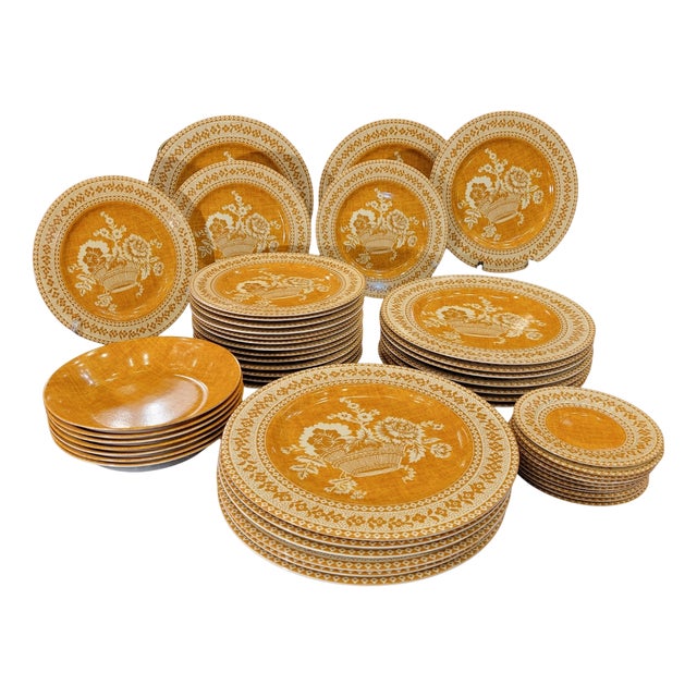 Vintage French Dinnerware Set, 1990s, Set of 54 For Sale