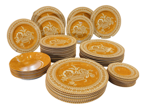 Vintage French Dinnerware Set, 1990s, Set of 54