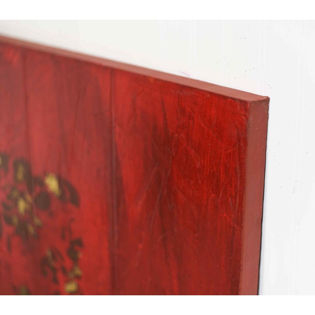 Textile Contemporary Abstract Geometric Oil Painting With Gold Leaf For Sale - Image 7 of 9