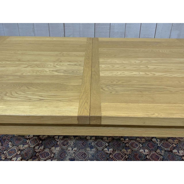 Modern Table in Oak with Two Extensions For Sale - Image 3 of 14