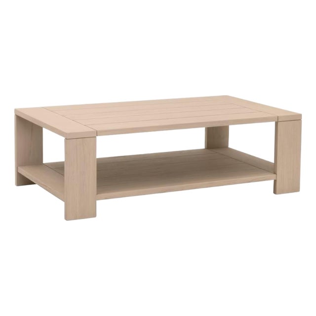 Sur Wooden Rectangular Outdoor Coffee Table by Essentials for Living For Sale