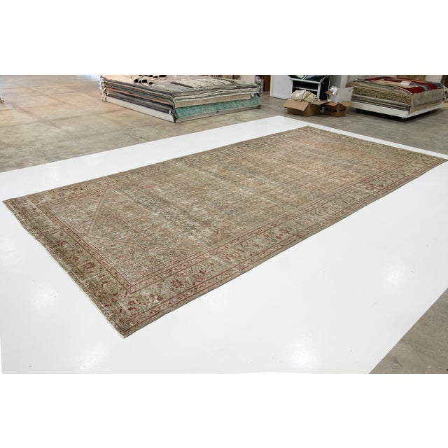 Persian Antique Persian Mahal Oversized Wool Rug in Blue With Allover Design For Sale - Image 3 of 11