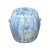Chinese White Blue Glaze Bat Fortune Coin Pattern Round Ceramic Garden Stool For Sale - Image 4 of 7