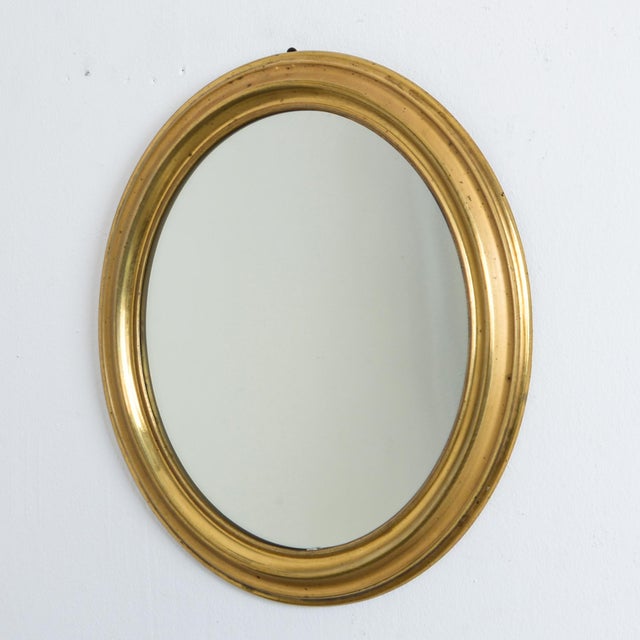 Antique Napoleon Iii Brass Oval Mirror Chairish