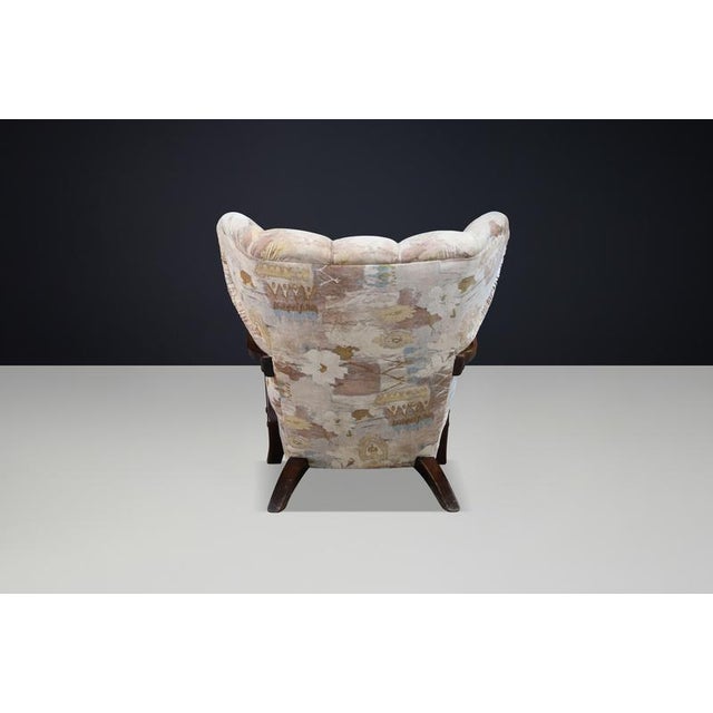 Wood Art Deco Oak Wingback Chair, Czech Republic, 1920s For Sale - Image 7 of 12