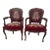 1970s Pair of French Style Needlepoint Boudoir Carved Chairs For Sale