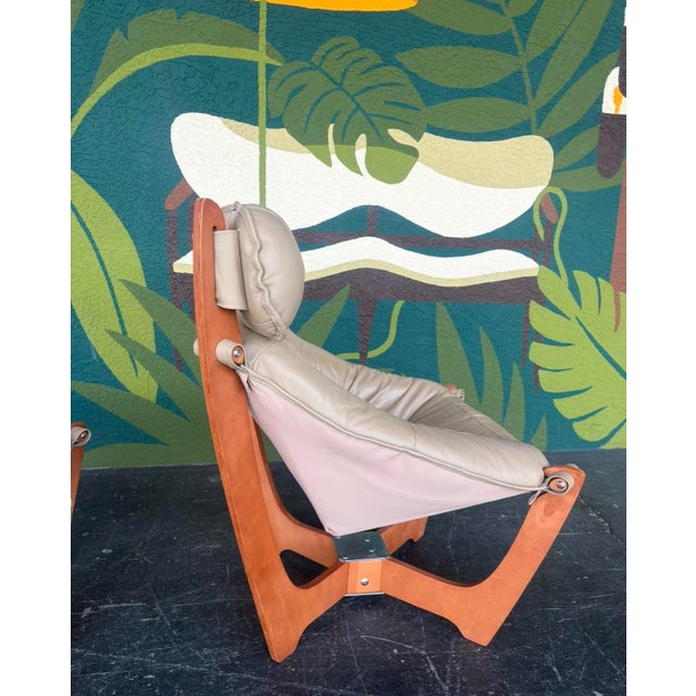 Odd Knutsen Danish Modern Luna Chair Pair W Otto For Sale - Image 4 of 17