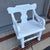 Paint Antique White Painted Plank Seat Arm Chair, Pennsylvania, Circa 1860-1880 For Sale - Image 7 of 16