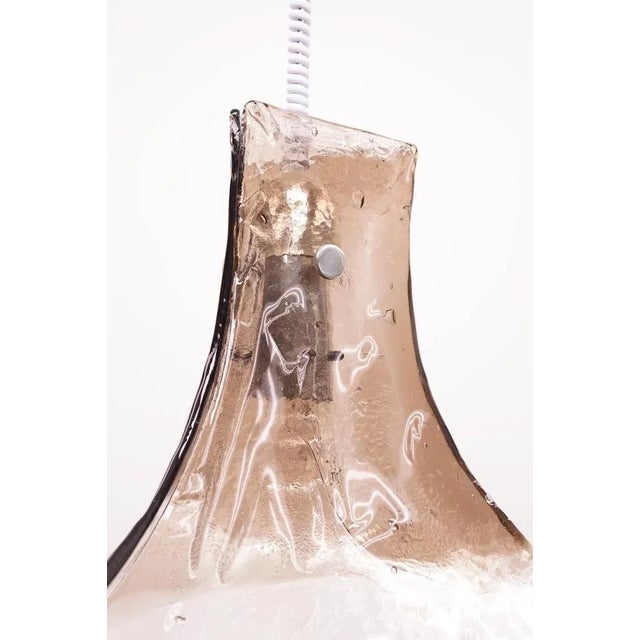 Metal Murano Glass Hanging Lamp by Carlo Nason for Kalmar For Sale - Image 7 of 12