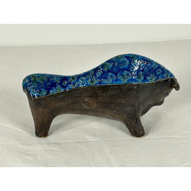 Vintage Ceramic Bull by Aldo Londi, 1970s, in Very Good conditions. Designed 1970 to 1979 I have official proof of...