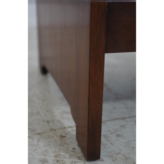 Henkel Harris Walnut Upholstered Tread Bed Steps For Sale - Image 12 of 15