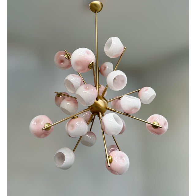 Fabio Ltd 21st Century Ombre Blush Sputnik Chandelier by Fabio LTD For Sale - Image 4 of 11