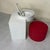 Red Dressing Table with Integrated Ottoman, Italy, 1970s, Set of 2 For Sale - Image 8 of 18