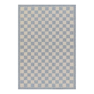 Erin Gates by Momeni Saybrook Check Blue Area Rug 8' X 10' For Sale