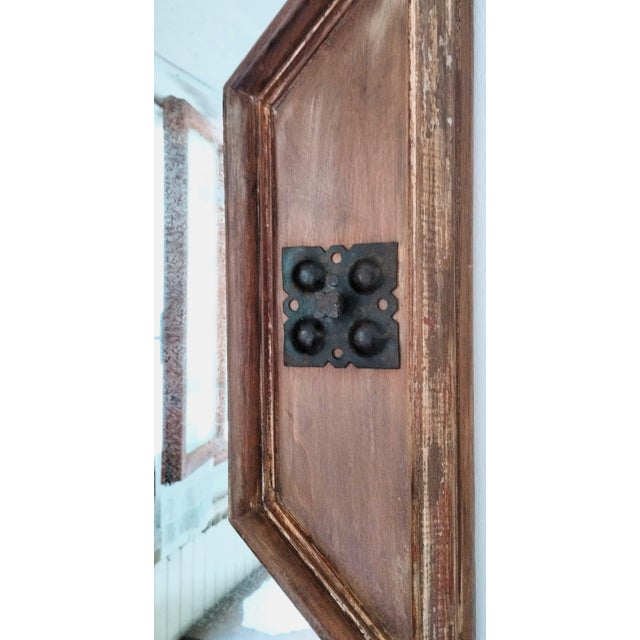 1970s Italian Mediterranean Mirror with Antique Finish, 1970s For Sale - Image 5 of 7