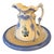 Early 20th Century Blue & Ivory Ceramic Wash Basin and Pitcher Set For Sale In Indianapolis - Image 6 of 12