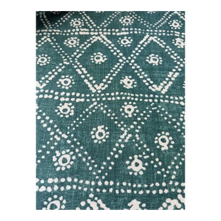 Carolina Irving Zig Zag Fabric Made Of: 100% Linen 1 7/8 Yards For Sale