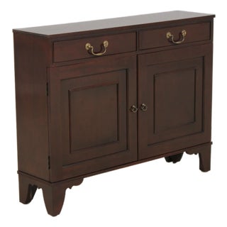 Stickley 2 Door Mahogany Console Hall Cabinet For Sale