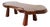 Large Mid-Century Brutalist Live Edge Coffee Table, 1950s For Sale