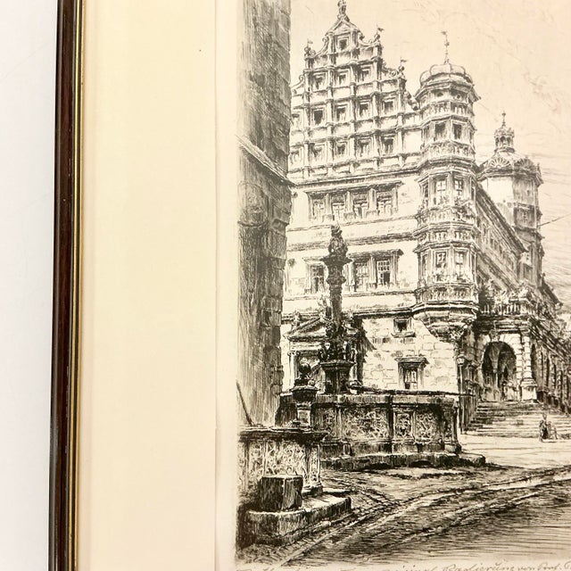 1919 Antique German Architectural Original Print Etching Artist Signed Proof, Rothenburg. For Sale - Image 13 of 15