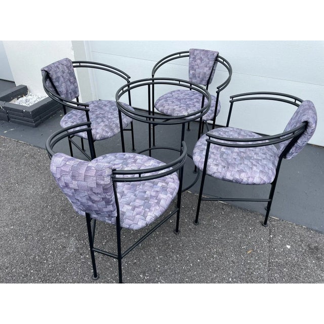1980s Postmodern Memphis Style Dining Chairs - Set of 4 For Sale - Image 4 of 5