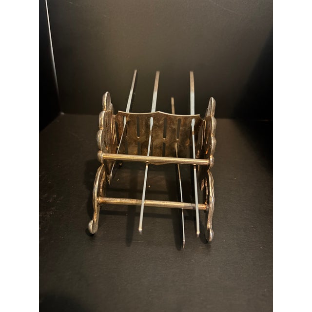 1970s Leonard Silver Italian Baroque Style Knife Rest, Elegant Tabletop Accessory For Sale In Los Angeles - Image 6 of 9