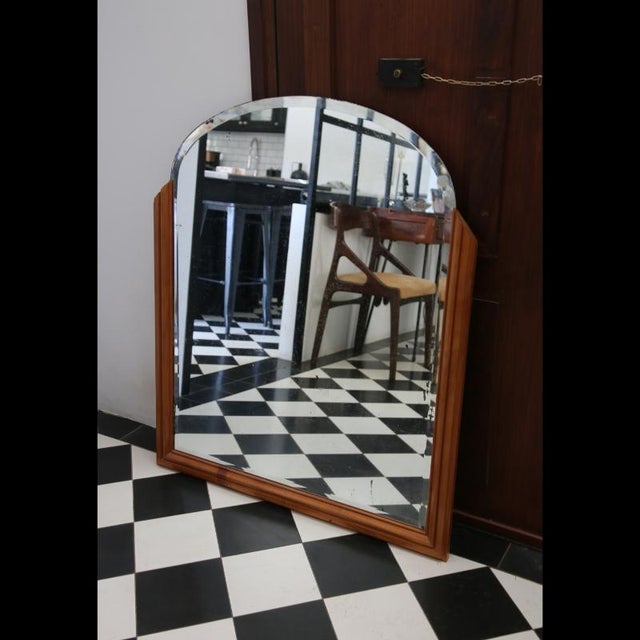 Large Art Deco Style Beveled Mirror, France, 1950s For Sale - Image 6 of 12