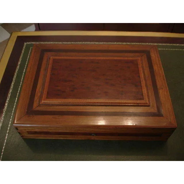 Treasure Wood Cigar Humidor Coat of Arms- Circa 1940 For Sale - Image 4 of 9