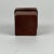 1970s Singed Square Vintage Leather Box With Illustrated Lid For Sale - Image 4 of 7