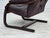 Scandinavian Lounge Chair in Brown Leather and Bentwood, 1970s For Sale - Image 17 of 18