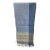 Merino Lambswool Throw in a Modern Blue and Gray Large Block Plaid Pattern -Made in England For Sale