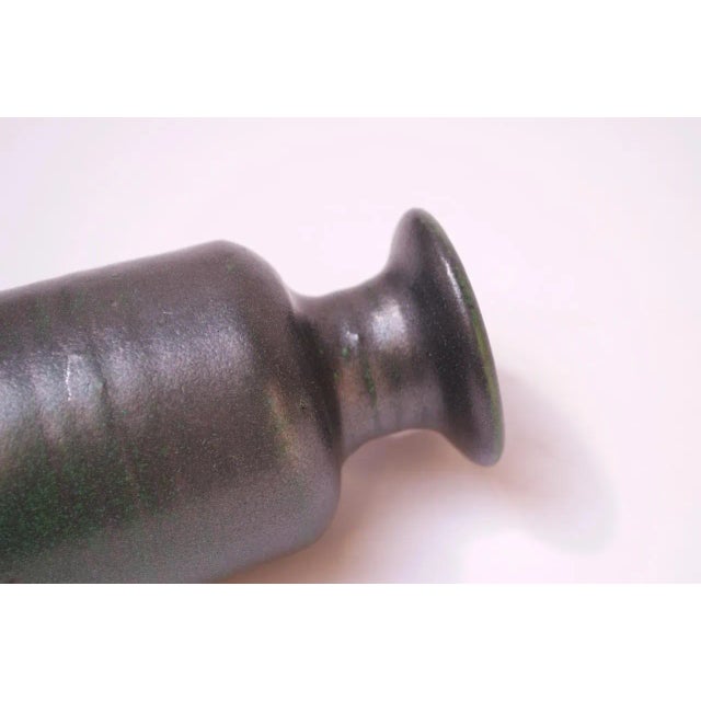 Ceramic Scandinavian Modern Terracotta Vase Signed For Sale - Image 7 of 13