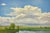 Summer Sky Over the Marsh Original Oil Painting by G. Hodges For Sale