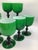 Glass Vintage Carlo Moretti Italy Green White Cased Glass Wine Water Glasses - Set of 8 For Sale - Image 7 of 7