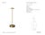 Kelly Wearstler by Visual Comfort Signature Sene 12" Rechargeable Table Lamp in Museum Brass Designer: Kelly Wearstler...
