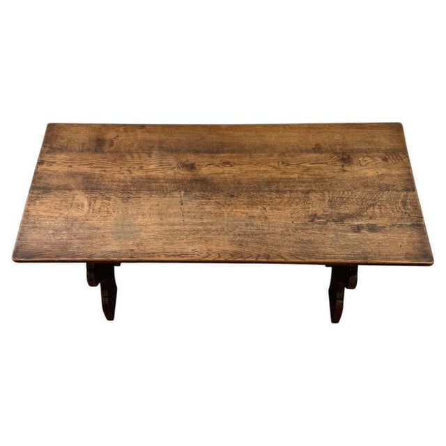 Antique English Oak Refectory Dining Table For Sale - Image 4 of 7