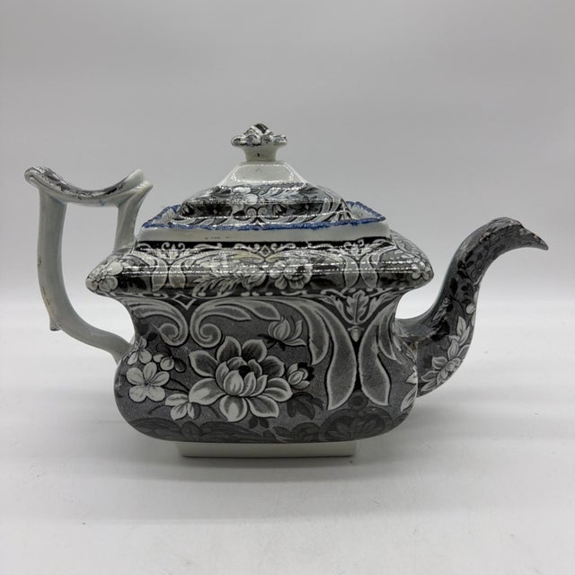 Antique Salopian-Type Black Transferware Teapot, Staffordshire, Circa 1820s For Sale - Image 18 of 18