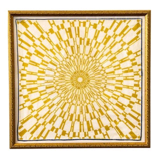 Hermès Vintage Op'H Pocket Square, Framed For Sale